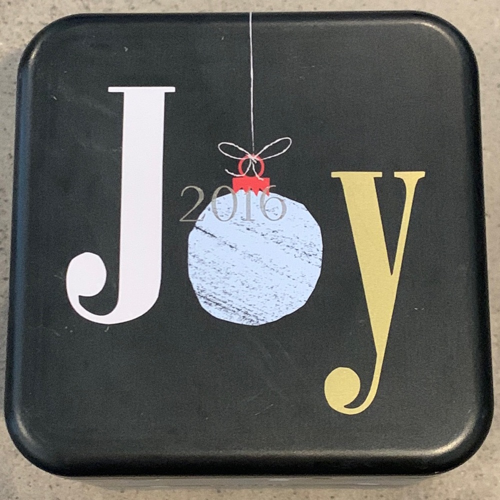 Fossil Watch Tin Storage JOY 2016 Christmas Holiday